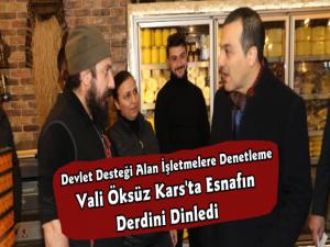 Vali Türker Öksüz Kars Esnafını Ziyaret Etti