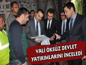 Vali Türker Öksüz Susuzun Yatırımlarını İnceledi