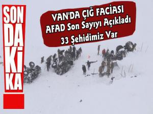 Van'da Çığ Faciası 33 Kişi Hayatını Kaybetti