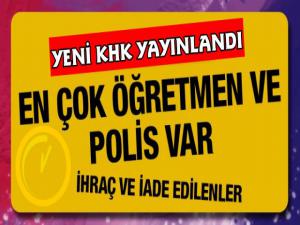 Yeni KHK Yayınlandı, Öğretmen ve Polislere Görev İadesi