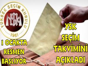 YSK Seçim Takvimini Açıkladı, 1 Ocakta Süreç Resmen Başlıyor