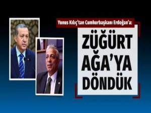 Yunus Kılıç ile Cumhurbaşkanı Erdoğan arasında Züğürt Ağa diyaloğu
