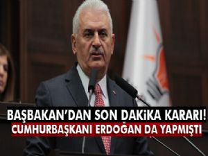 Başbakan Yıldırım bin 500 davayı geri çekti