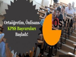 KPSS Ortaöğretim/Önlisans Başvuruları Başladı