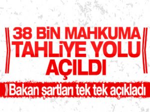 38 bin kişi cezaevilerinden tahliye olacak