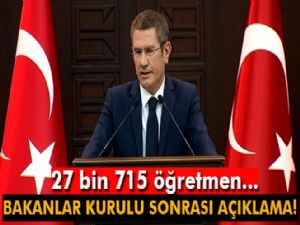 Başbakan Yardımcısı Canikli: '20 Bin öğretmen Ataması 10 Ekimde Bitecek'