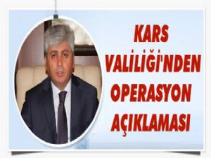 Kars Valiliğinden Açıklama