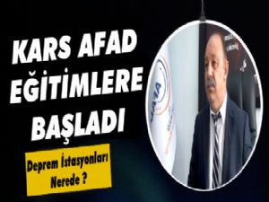 Kars AFAD Deprem Eğitimlerine Başladı