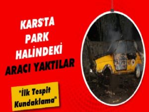 Kars'ta Park Halindeki Araç Kundaklandı