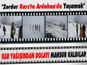 Kar Yağışından Dolayı Mahsur Kaldılar