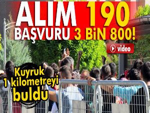 Alınacak Memur Sayısı 190, başvuru sayısı 3 bin 800 