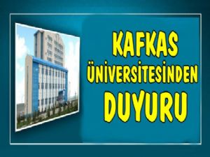 Kafkas Üniversitesinden Açıklama