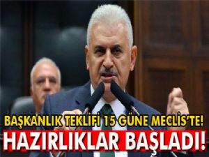 Başkanlık Teklifi Meclise Geliyor