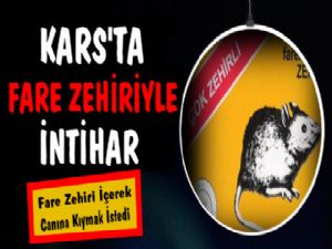 Kars'ta Fare Zehirli İntihar 