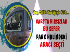 Kars'ta Hırsızlar Park Halindeki Aracı Seçti