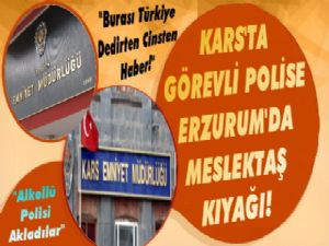 Kars'ta Görev Yapıp Erzurum'da Kaza Yapan Polise Meslektaş Kıyağı