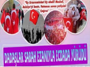 Erzurum'lular  Sabah Ezanında Sokaklara Akın Etti