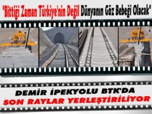 BTK Demiryolu'nda Son Raylar Döşeniyor