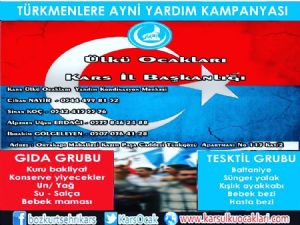 Kars Ülkü Ocakları'ndan Türkmenlere Yardım Kampanyası