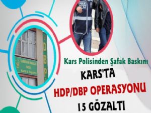 Kars'ta PKK/KCK operasyonu: 15 gözaltı