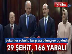 İçişleri Bakanı Soylu: '29 şehidimiz, 166 yaralımız var'