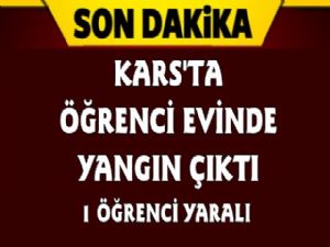 Kars'ta Öğrenci Evinde Yangın