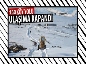 Kars'ta 130 Köy Yolu Kapandı, Uçuşlar İptal Edildi