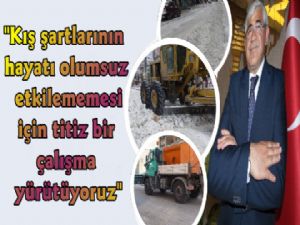 Kars Belediyesi Karla Mücadeleye Devam ediyor