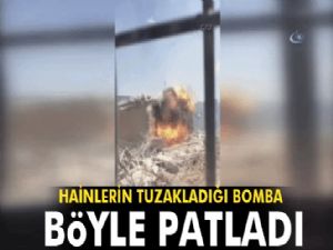 PKK'nın tuzakladığı el yapımı bomba böyle patladıldı