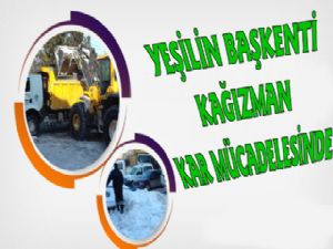 Kağızman'da Karla Mücadele Devam Ediyor