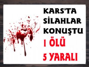 Kars'ta Silahlar Konuştu, 1 Ölü 5 Yaralı