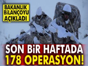 İçişleri Bakanlığı: 178 operasyonda 36 terörist etkisiz hale getirildi