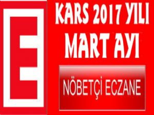 Kars Mart Ayı Nöbetçi Eczane Listesi