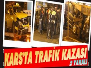 Kars'ta Trafik Kazası: 2 Yaralı