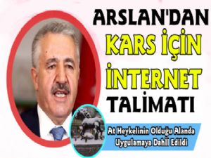 Kars'ta Bakan Arslan Farkıyla Bedava İnternet Noktası Artıyor