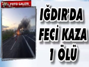 Iğdır'da kaza yapan aracın sürücüsü yanarak öldü