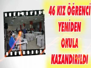 Kars'ta 46 kız öğrenci okulla tekrar buluştu