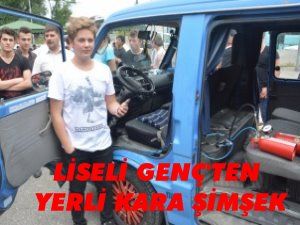 Liseli gençten yerli 'Kara Şimşek'