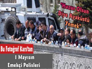 Kars'ta Emekçi Polisler 1 Mayıs'ta da Nöbette
