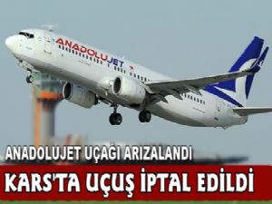 Kars'ta Uçak Arızalandığı İçin Uçuş Ertelendi