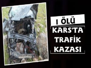 Kars'ta Araç Şarampole Uçtu, 1 Ölü