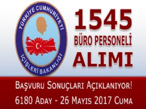 İçişleri Bakanlığı 1545 Personel Alımı Başvuru Sonuçları Belli Oluyor