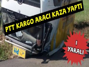 Kars'ta PTT Aracı Kaza Yaptı