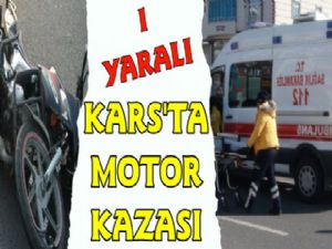 Kars'ta Motosiklet Kazası, 1 Yaralı
