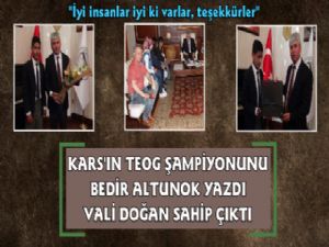 Digorlu TEOG Şampiyonuna Vali Doğan Sahip Çıktı