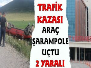 Kars'ta Araç Takla Attı, 2 Yaralı