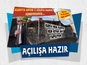 Karsın İlk Kitap Kafesi Açılışa Hazırlanıyor