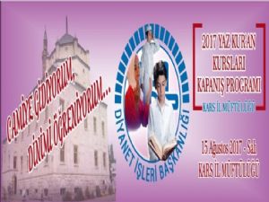 Kars'ta Yaz Kur'an Kursları Kapanış Programı