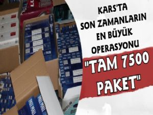 Kars'ta Kaçak Sigara Operasyonu, Tam 7500 Paket