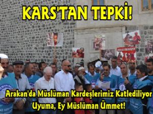 Kars'tan Arakan'da Yapılan Zulme Kınama